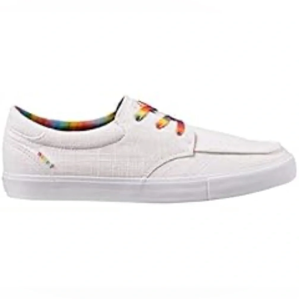 white Reef Deckhand 3 TX shoes rainbow men’s size 10